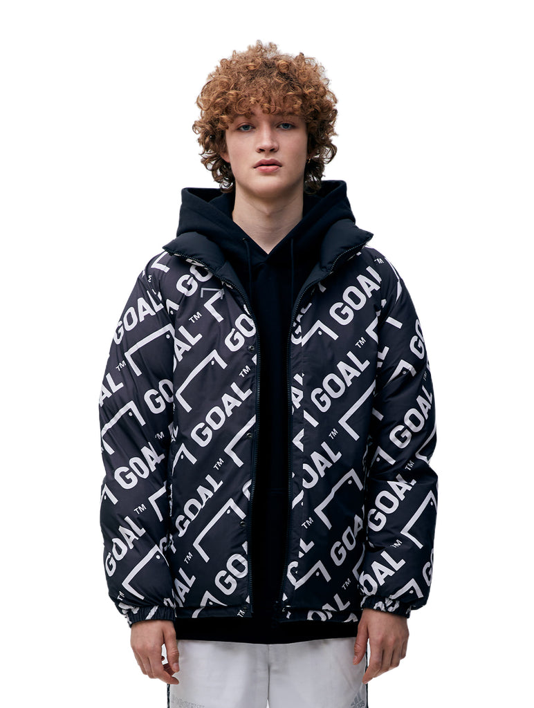 reversible down jacket with hood