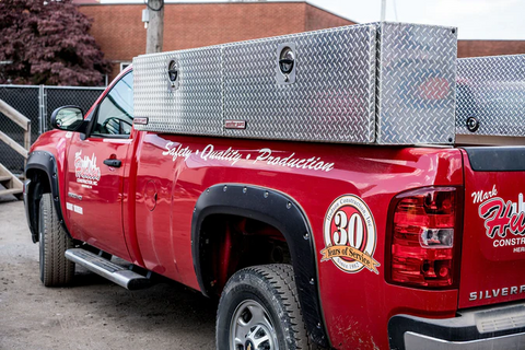 Weather Guard Top Mount Boxes on Truck