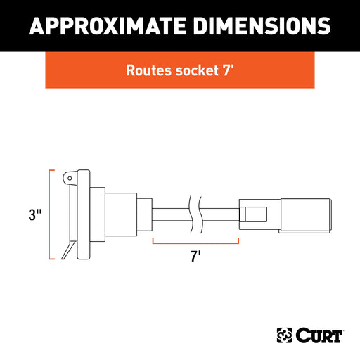 CURT 10-Foot Vehicle-Side Truck Bed 7-Pin Trailer Wiring Harness