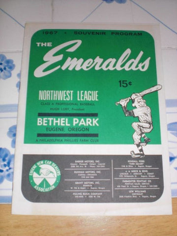 A vintage bill for the Emeralds at Bethel Park