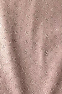 Pink Embossed LV Soft Leather for Custom Sneakers