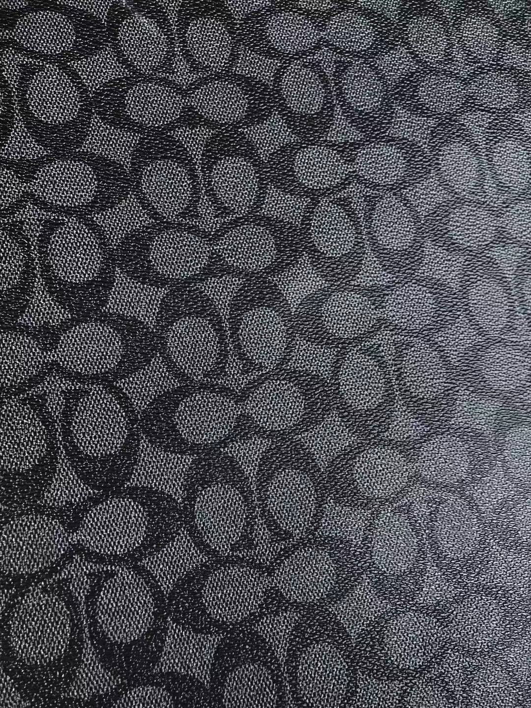 Black Coach Vinyl Leather for Bag Material Custom Shoes – MingFabricStore