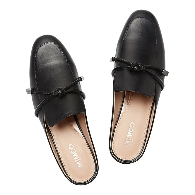 black loafer slides