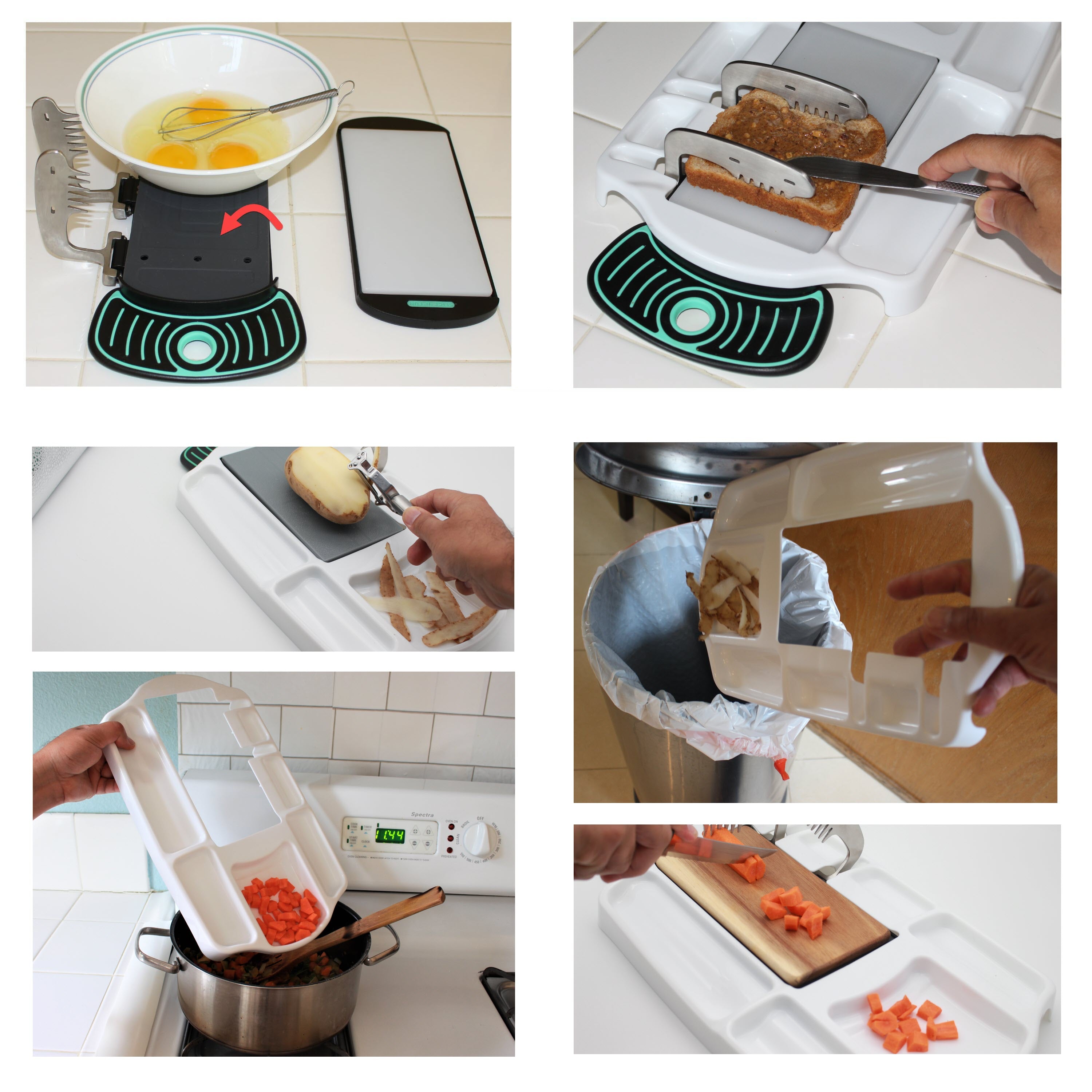 One Handed Cutting Board - Adaptive Food Preparation System