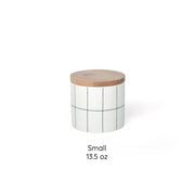 Grid Ceramic + Wood Canisters