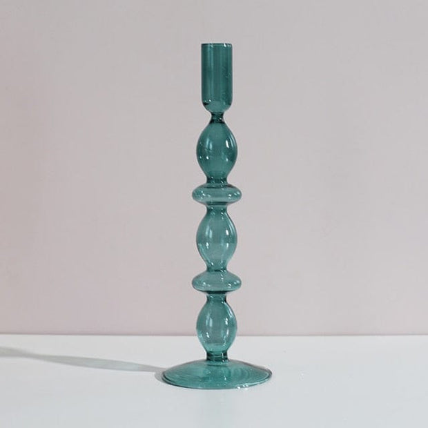 Fleur Pastel Glass Candlestick Holders – Sage & Sill