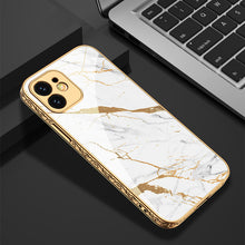 Load image into Gallery viewer, Luxury Baroque Plating Anti-knock Protection Tempered Glass Case For iPhone
