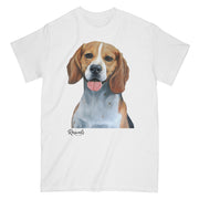 Beagle painting on Adult Classic T-shirt by Rascals Sporting Dogs