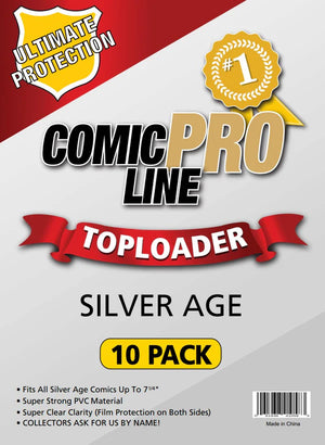 Silver Age - PVC Top Loader 7 1/4" x 10 1/2" - 10 PACK - Excalibur Comics, Cards and Games - Comic Top Loader