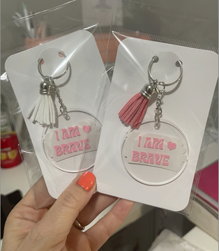 I am Brave keychain