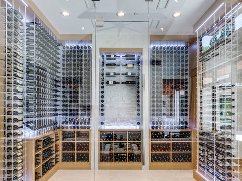 A Modern Glass Wine Room