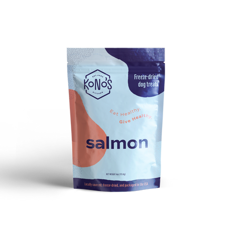 Kono's salmon freeze-dried raw dog treats