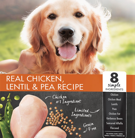 chicken recipe pet food labels