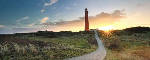 schiermonnikoog duingebied met de vuurtoren