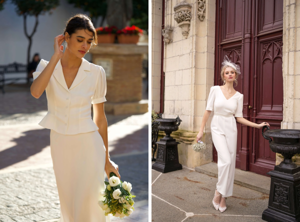Two-piece and Jumpsuit Wedding Ensemble