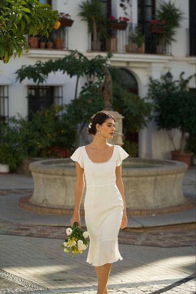 Simple Short Wedding Dress