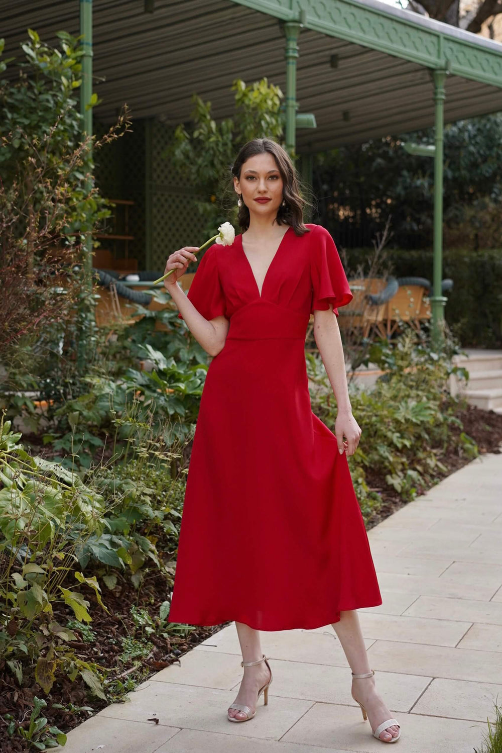 Coralie Red Silk Dress - GAÂLA