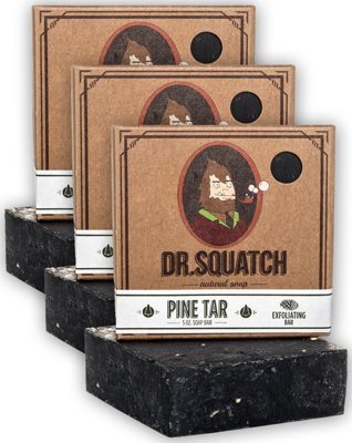 Dr. Squatch All Natural Bar Soap for Men 3 Bar Variety Pack Pine Tar Cedar  Citrus and Spearmint Basil Pine Tar/Cedar Citrus/Spearmint Basil