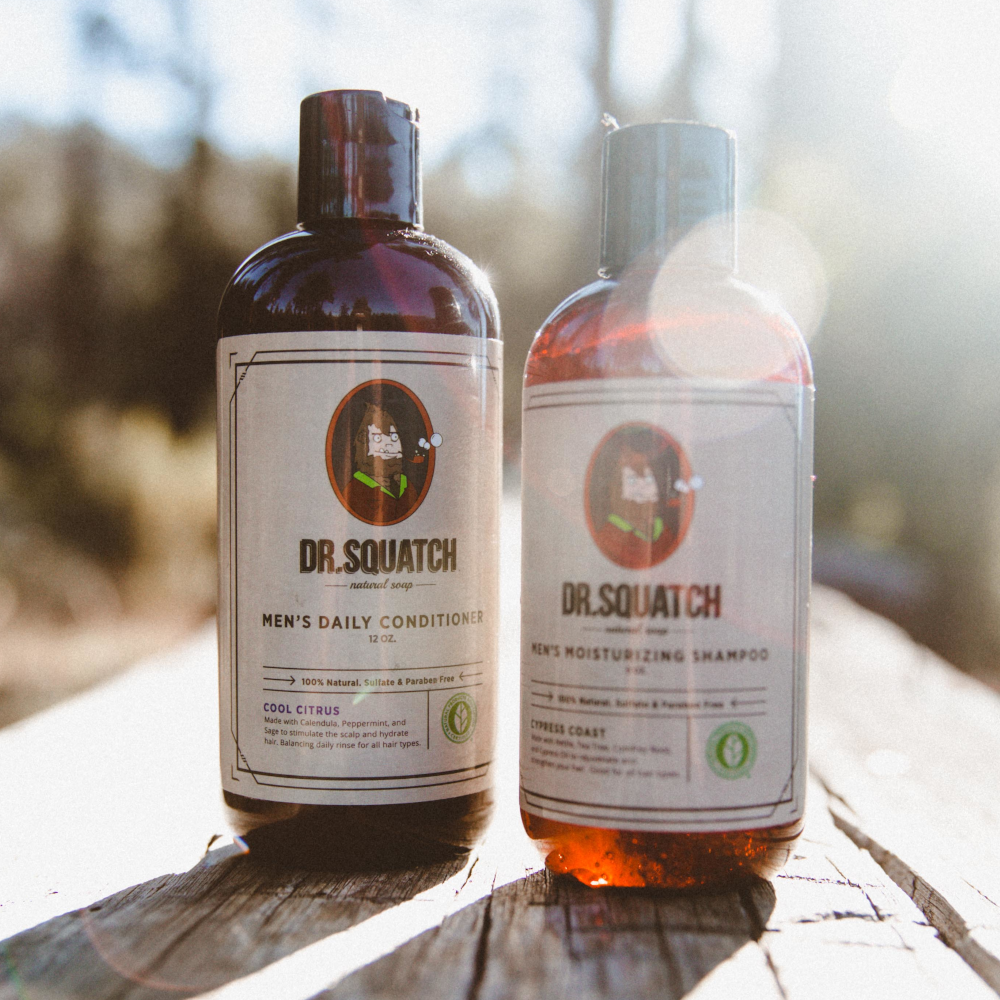 Dr. Squatch's All-New All-Natural Shampoo and Conditioner will