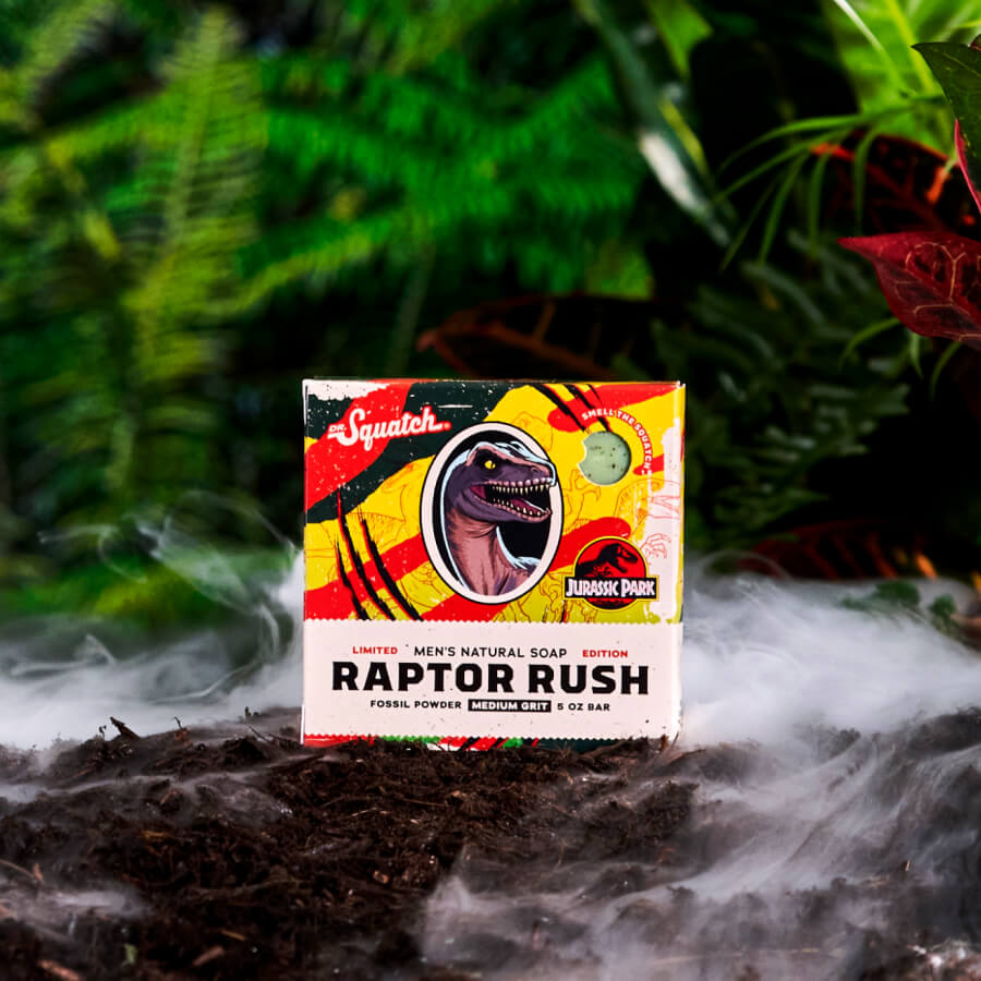 NEW Dr. Squatch x Jurassic Park Limited Edition Soap - Raptor Rush 5oz Bar