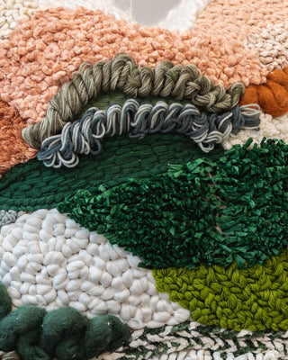 Cecelia Handmade Organic Cotton Beaded Throw Pillow
