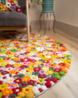 Bellows Organic Cotton Handmade Colorful Tufted Abstract Rug $100 Off Today  Only