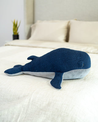 Organic Cotton Humpback Whale Pillow - Organic Tufted Decor