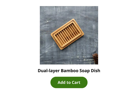 Dual-layer bamboo soap dish