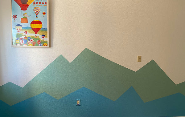 mountain scape wall mural kids room