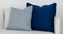 Røros Tweed Picnic pillows in petrol and natur