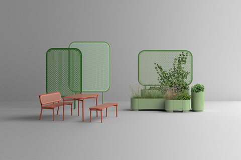 The Pop outdoor furniture collection designed by Kristine Five Melvær and produced by Vestre