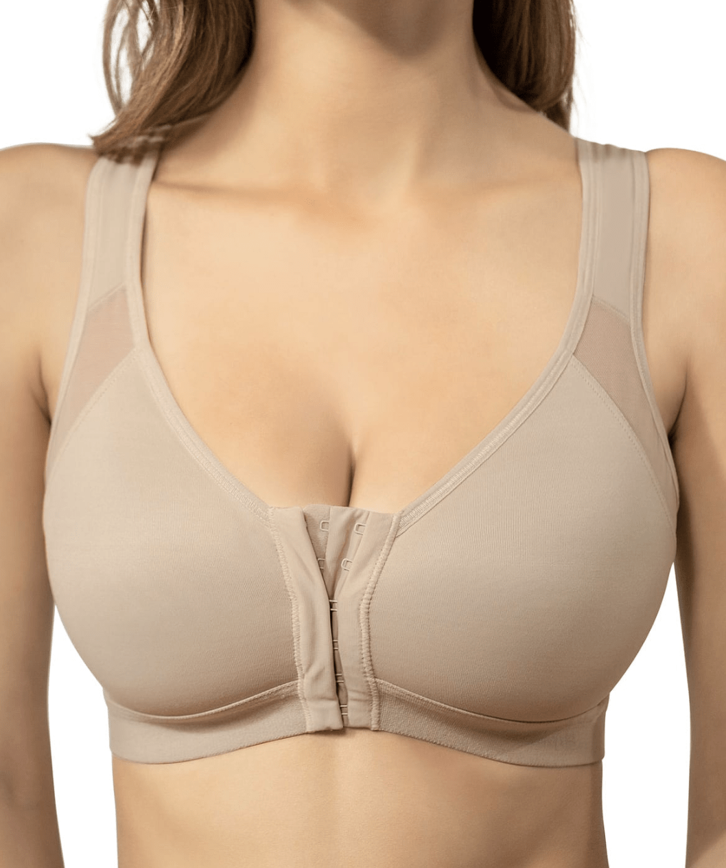 Front Closure Back Support Bandeau Bra