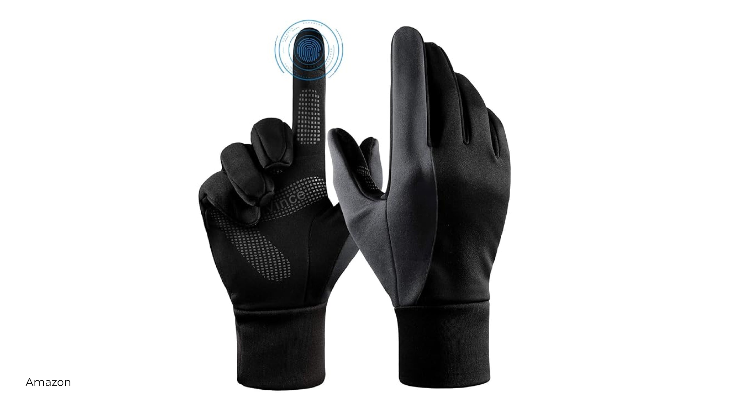 Black touchscreen winter gloves from Amazon