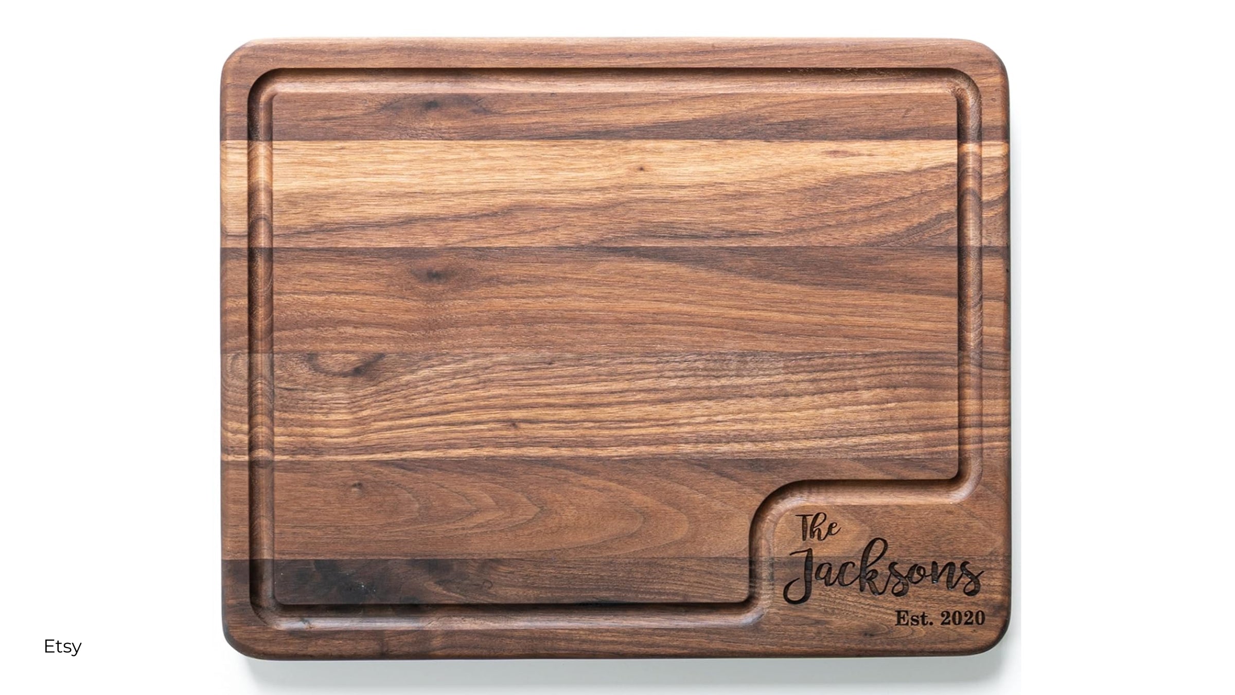 Custom wood cutting board from Etsy