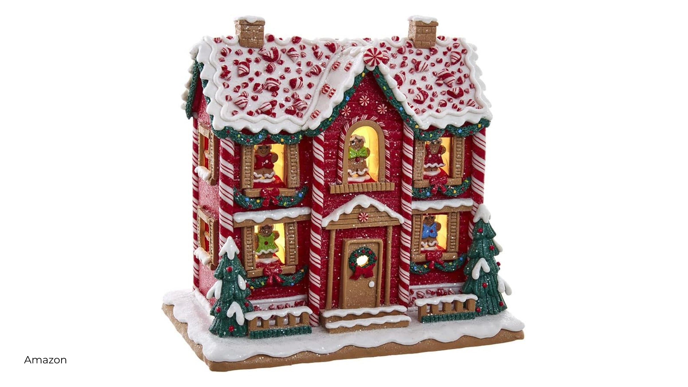 LED peppermint gingerbread house frm Amazon