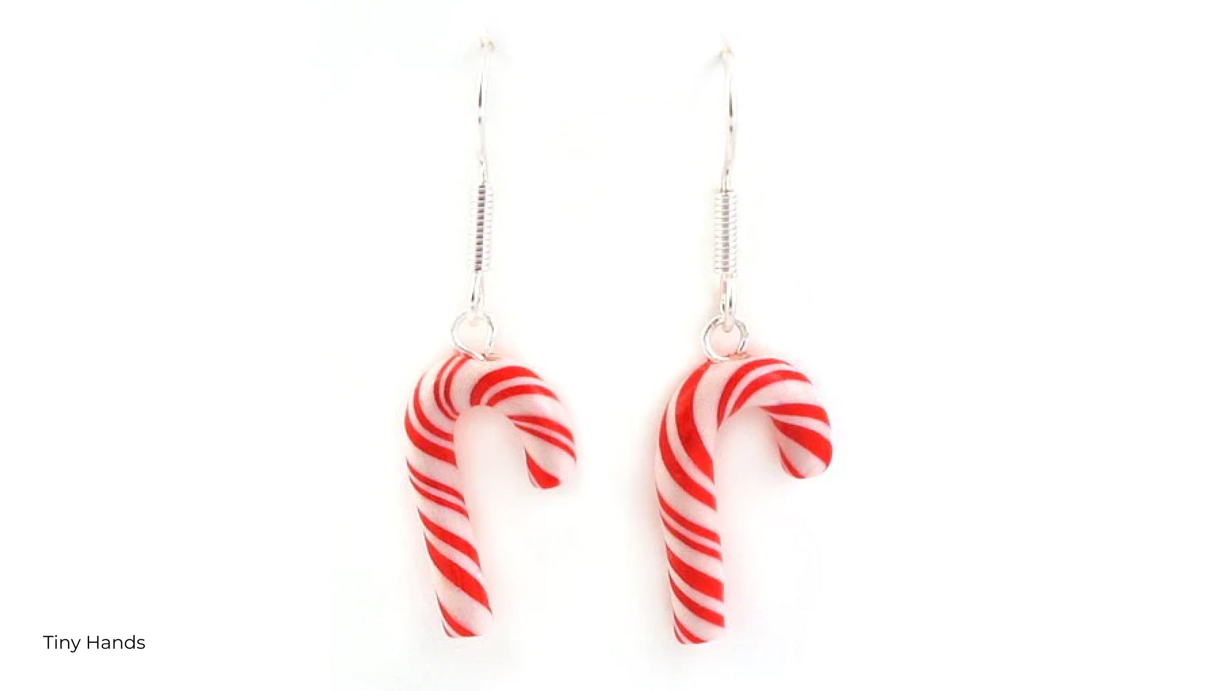 Peppermint candy cane earrings from Tiny Hands