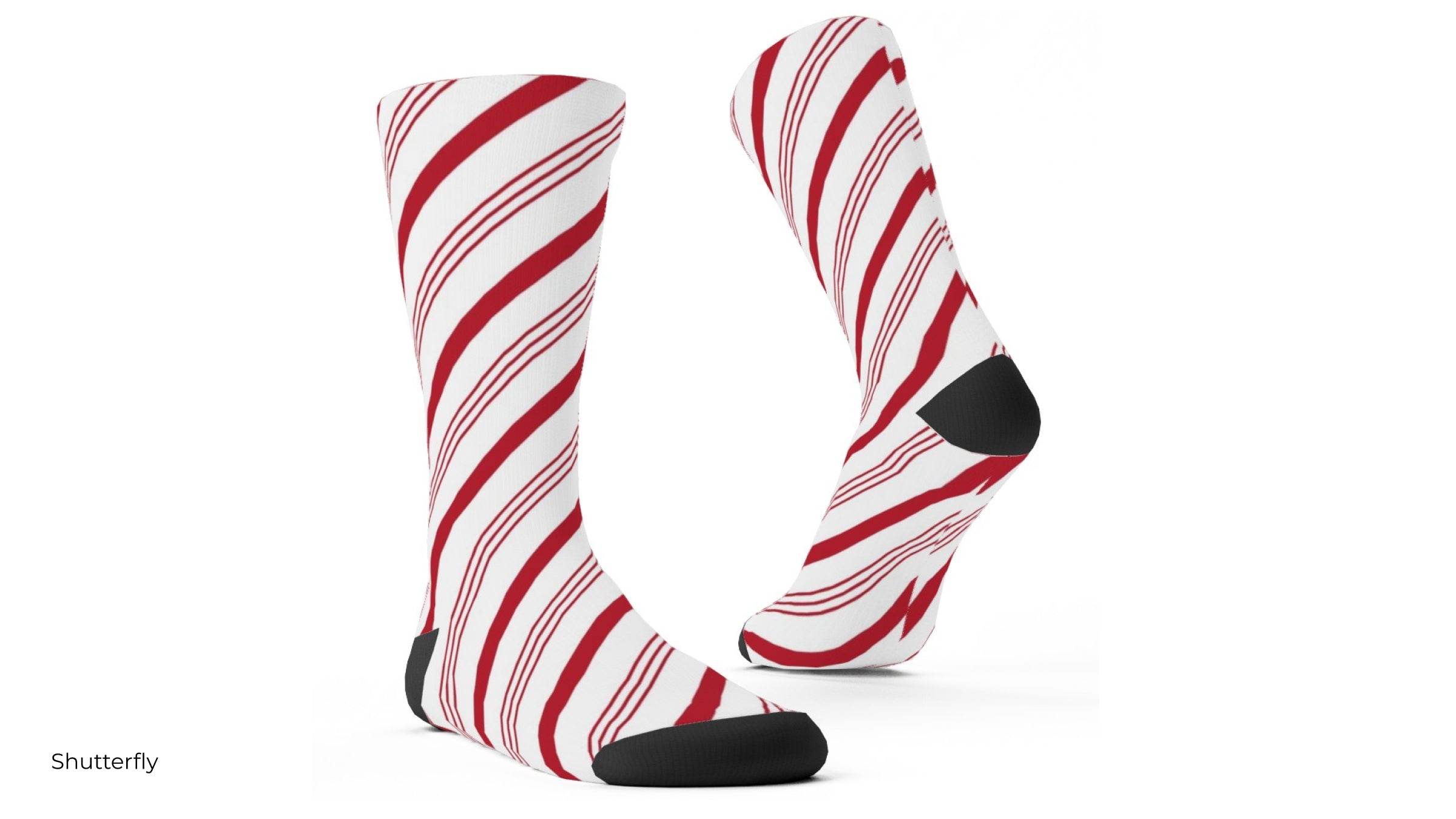 Peppermint candy cane socks from Shutterfly