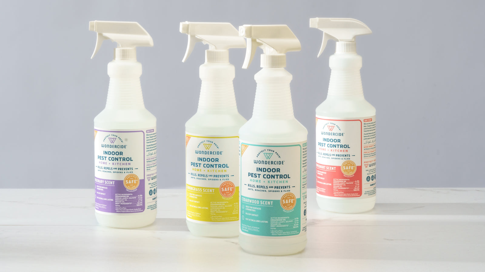Wondercide Indoor Pest Control Srpays in Four Scents
