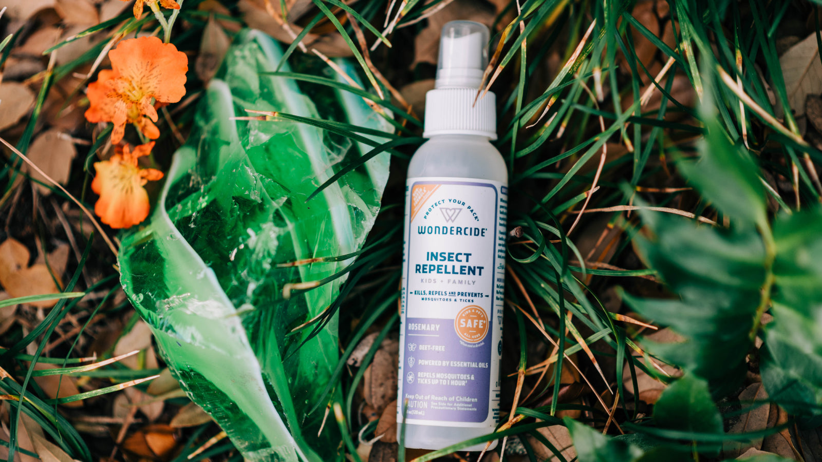 Wondercide Rosemary Insect Repellent in the fall garden