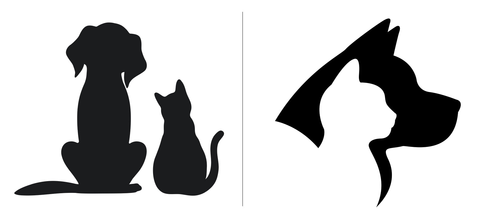 Wondercide pumpkin carving templates dog and cat from behind and profile