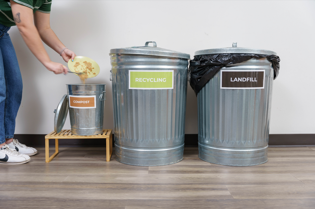 recycling compost landfill cans