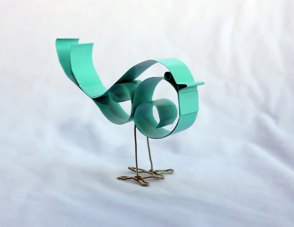 recycled metal sculpture bird metal blinds etsy