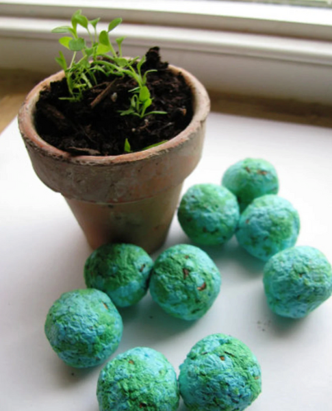 handmade seed bombs recycled paper earth day etsy