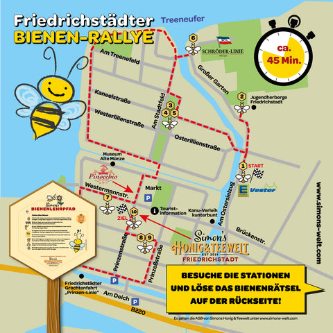Simons Bienen Rallye durch Friedrichstadt