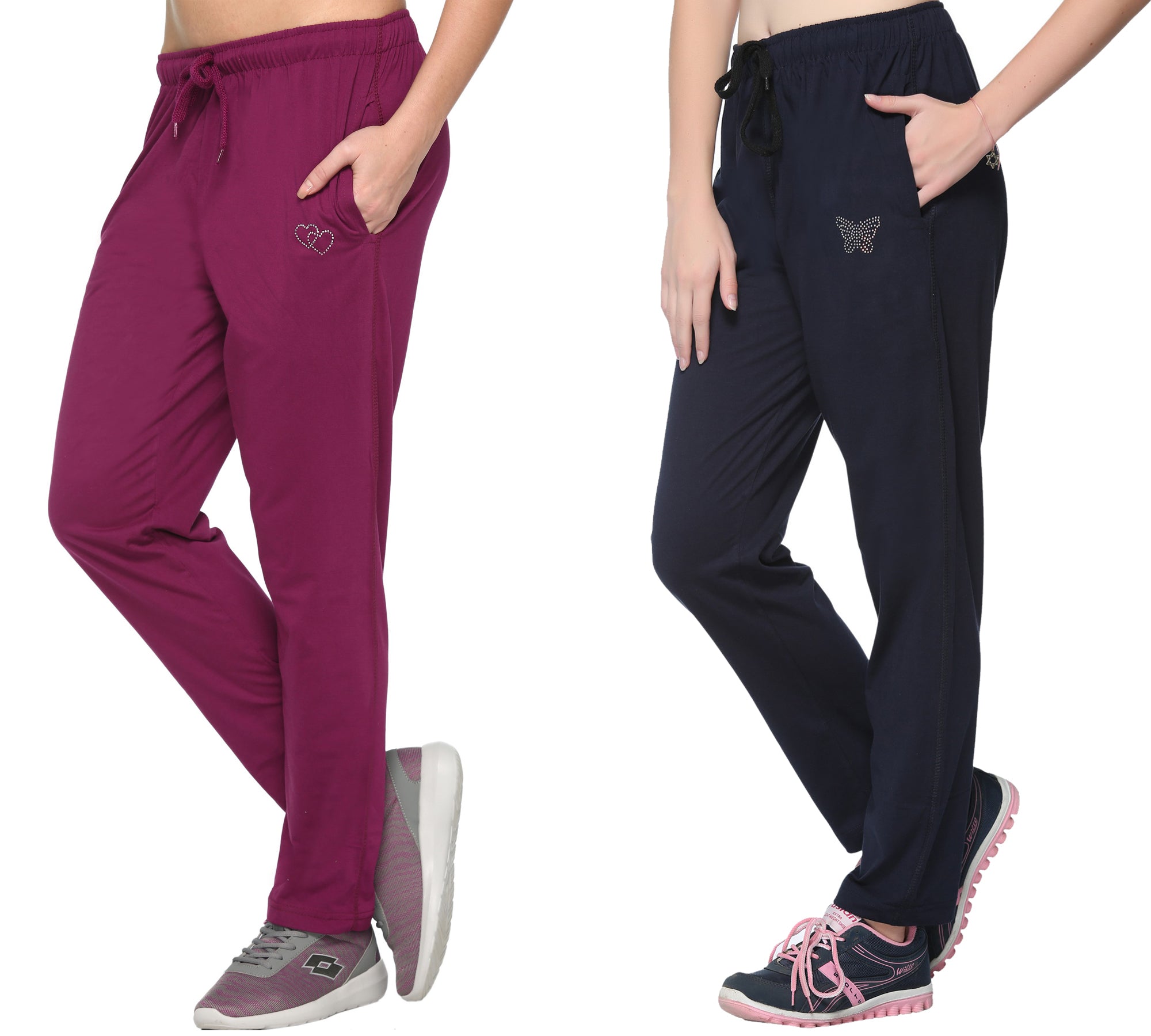 Cupid Plus Size Cotton Night Track Pant, Lower,Joggers of Daily and  Gym Wear for Women (PURPLE/NAVY) Combo of 2) freeshipping - Cupid Clothings