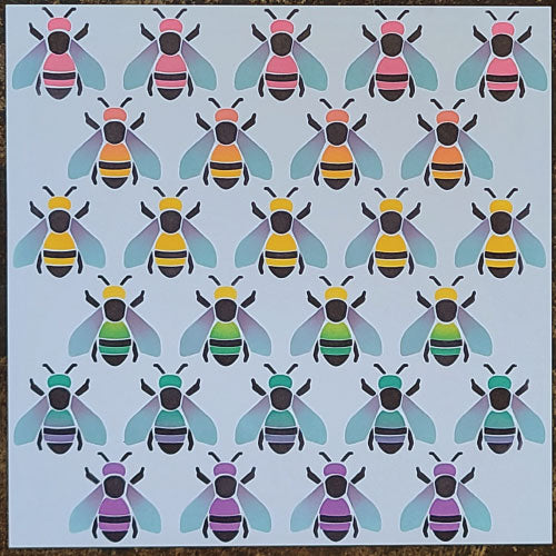 Bee & Honeycomb Stencil, 6 x 6 - FLAX art & design