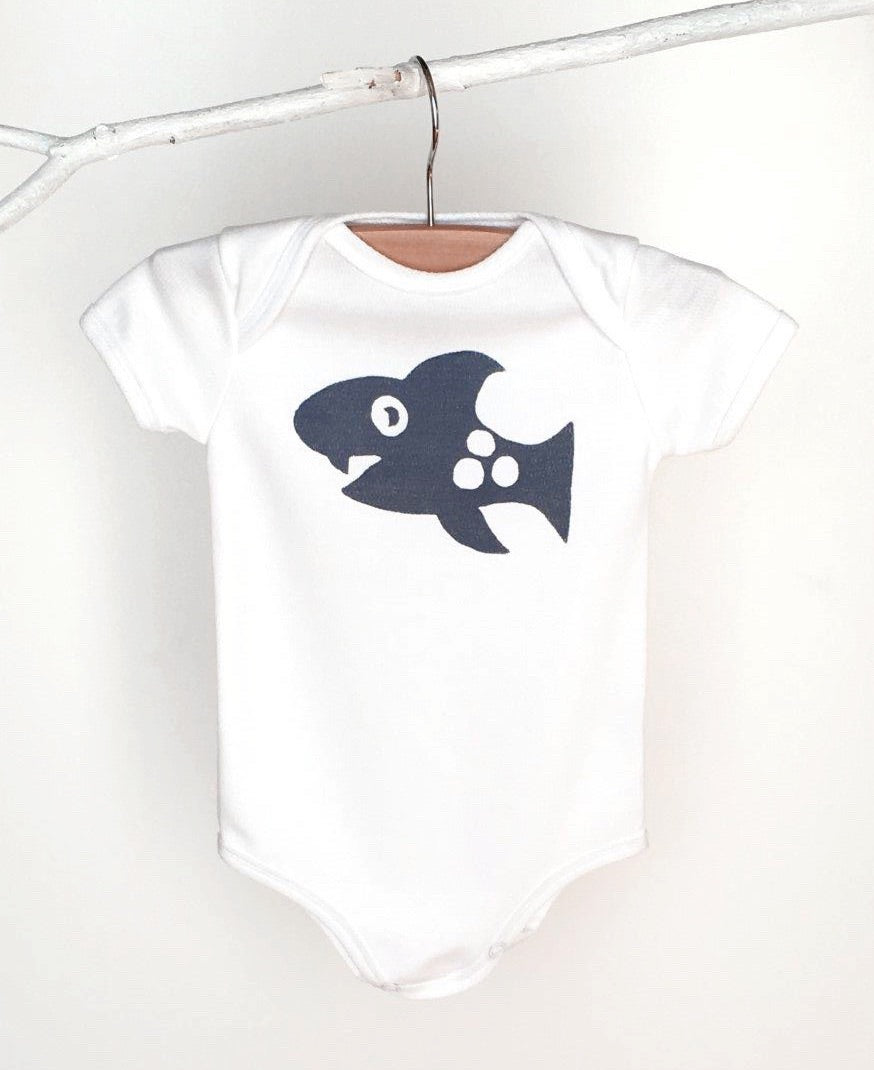 Sharkie Shark Antimicrobial Moisture Wicking Bodysuit – BonnBonn Baby ...