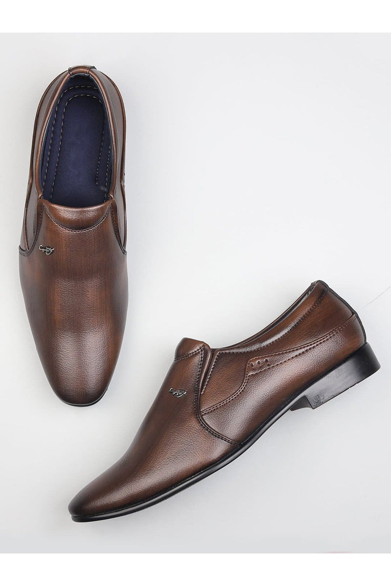 Brown Men Formal Shoes - WalkTrendyShoes