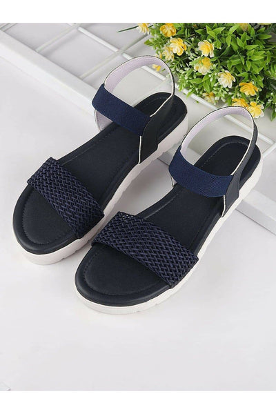 Navy Women Sandals - Flats & Sandals For Women, Women Flats, Women Open Toe Flats, Sandals. Shop Online In India. Free Shipping + COD + Easy Returns & Exchange Options Available | WalkTrendy