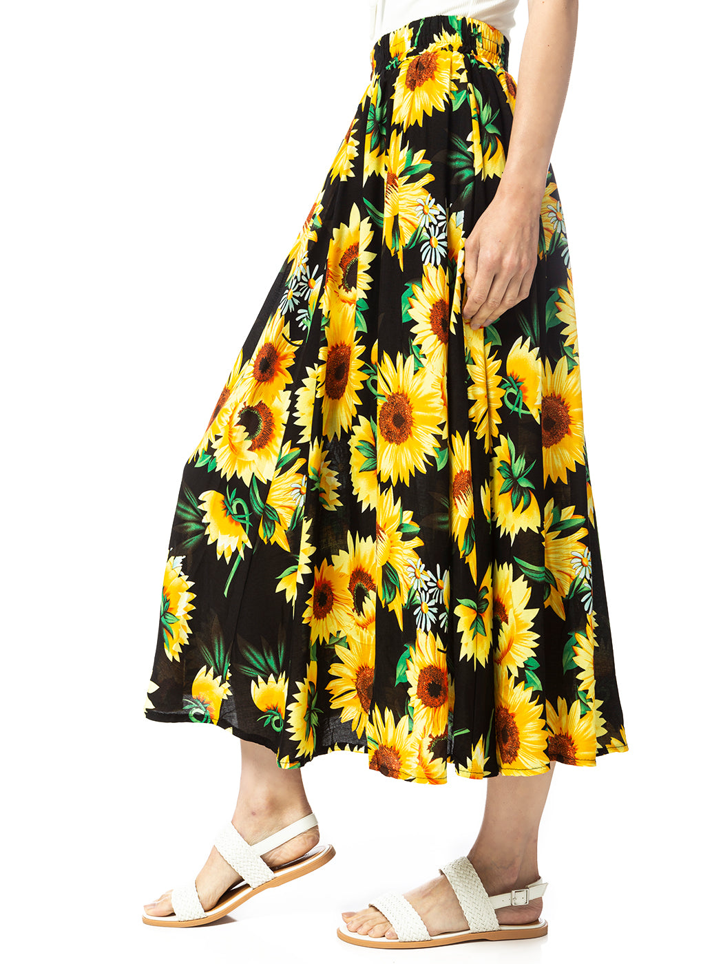 plus size sunflower skirt